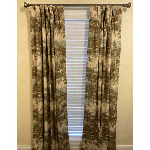 Vintage English Countryside Hunting and Fishing Toile Curtains - Just Baby Designs