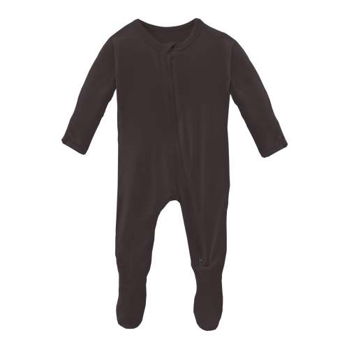 Footie with 2 Way Zipper in Midnight