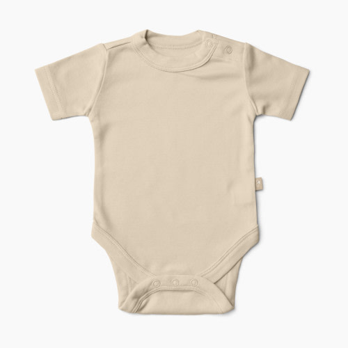 Goumi Kids x Babylist Short-Sleeve Bodysuit - Oat, 0-3 M