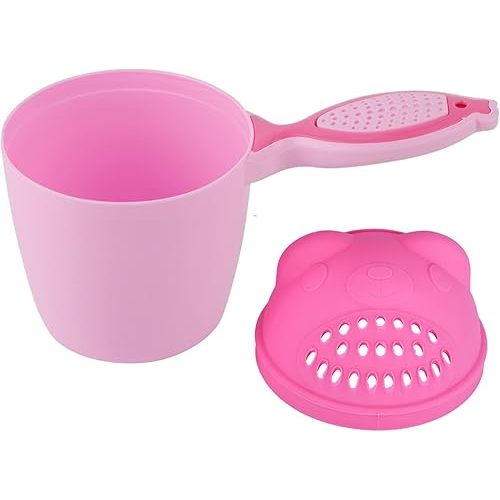 Baby Bath Rinse Cup,Shampoo Rinser Wash Hair Baby Rinse Cup for Baby Tub (Pink)