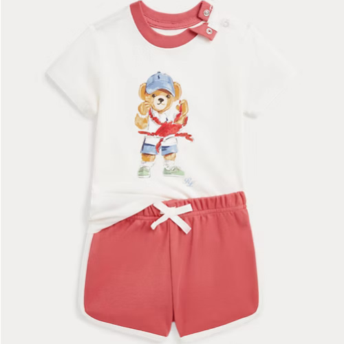 Polo Bear Cotton Tee & Short Set