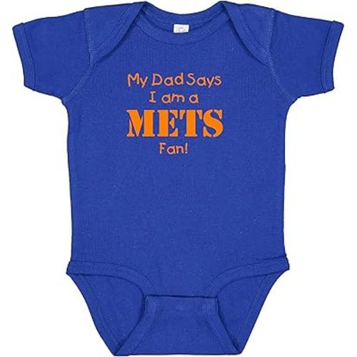 My Dad Says I am a Mets Fan Cute Baby Bodysuit