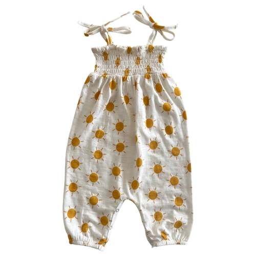 Sun / Organic Smocked Jumpsuit