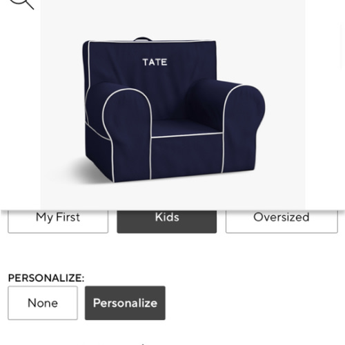 Anywhere Chair®, Twill with White Piping