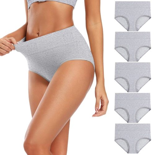 Molasus Women's Cotton Underwear High Waisted Full Coverage Ladies Panties (Regular & Plus Size)