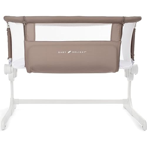 Baby Delight Beside Me Dreamer Bassinet | Bedside Sleeper & Baby Bassinet | 6-Position Height Adjustment | 100% GOTS Certified Organic Cotton Fabric | Organic Mocha