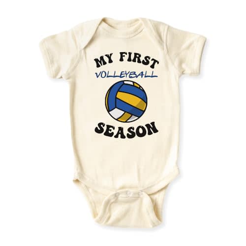 3-6 Months-My First Volleyball Season Baby Bodysuit, Kids & Toddler T-Shirt – Sport Baby Gift for Volleyball Fans