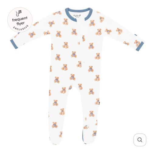 Zippered Footie in Teddy Bear