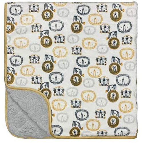 Modern Baby Minky Blankets for Baby Girl & Boy Lion Plush Warm Stroller Blanket