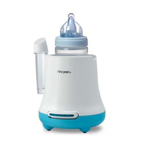 The First Years Baby Bottle Warmer and Sterilizer - Pacifier and Bottle Nipple Sanitizer - Feeding Baby Essentials for Formula or Breast Milk - Holds Multiple Sizes - 2 in 1 Bottle Warmer
