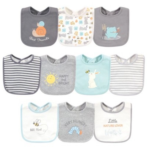Hudson Baby Infant Boy Cotton Bibs, Best Friends, One Size