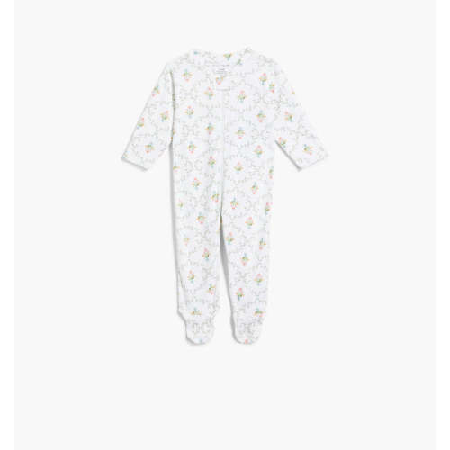 The Footie Pajama - Pastel Trellis