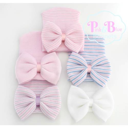 Newborn hospital hat, girls hospital hat, newborn hospital hat, newborn hospital hat with bow, baby hat