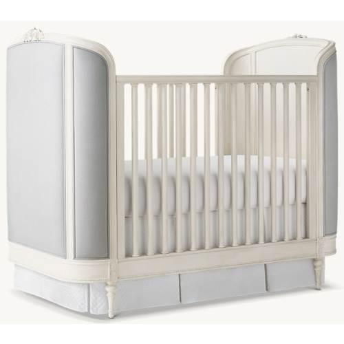 Aveline Upholstered Panel Crib - French White | RH Baby & Child