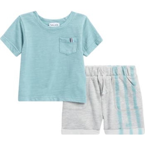 Ripple Wave Pocket T-Shirt & Sweat Shorts Set, 6-12M