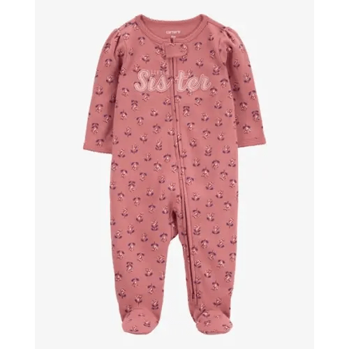 Baby Little Sister 2-Way Zip Cotton Sleep & Play Pajamas - Carter's | Carter's
