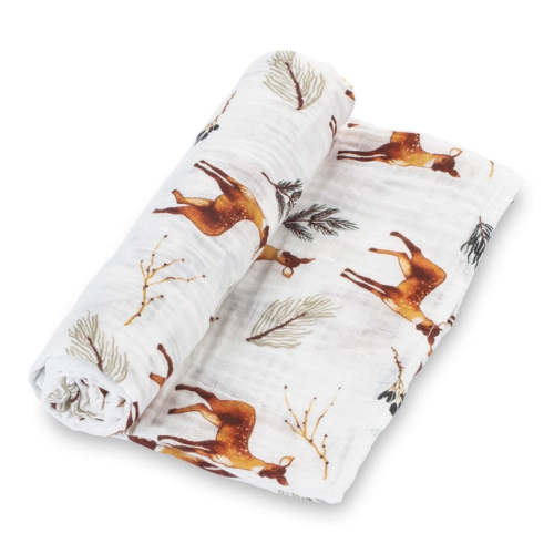 Lollybanks Cotton Swaddle Blanket - Oh Deer
