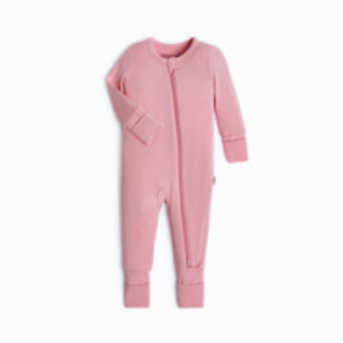 Tiny Kind Bamboo Viscose Convertible Solid Footie - Pink, 0-3 M