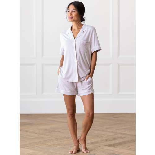 Women's Bamboo Stretch-Knit Short Sleeve Pajama Set | Cozy Earth