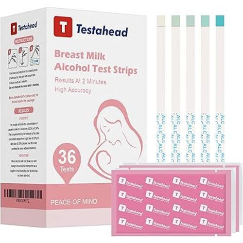 Breast Milk Test Strips, Quick & Accurate Test Strips for Breastmilk at Home, Results in 2 Minutes, 36 Pack