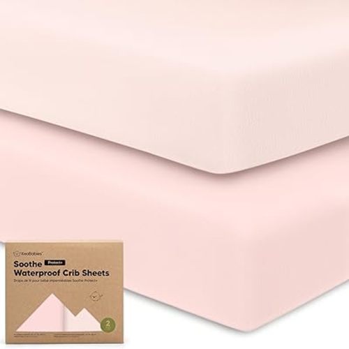 Lofe Organic Cotton Fitted Crib Mattress Protector Waterproof Infant Breathable Crib Mattress Pad Toddler Baby Crib Mattress Cover