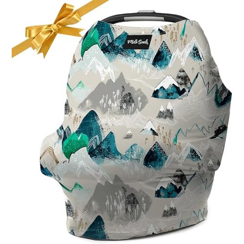Milk Snob Original 5-in-1 Cover - Added Privacy for Breastfeeding, Baby Car Seat, Carrier, Stroller, High Chair, Shopping Cart, Lounger Canopy - Newborn Essentials, Nursing Top, Rocky Mountain