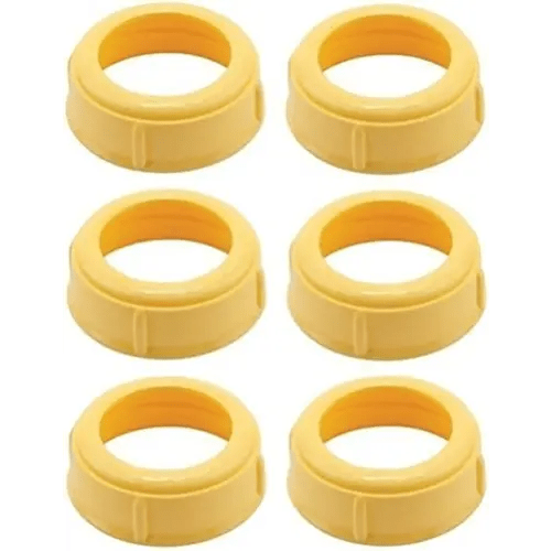 6 Pack Collars Medela Bottle Nipple Collar Rings for Medela Baby Bottles 5oz & 8oz Slow or Medium Flow Nipples Compatible with Plastic & Glass Bottles BPA Free Mess Free No Leak or Spill with BB Gift