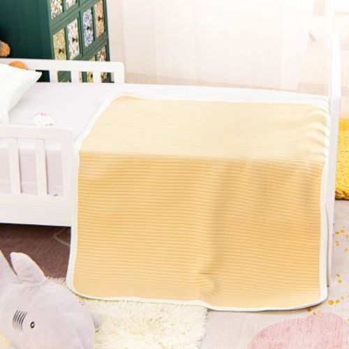 Jersey Cotton Quilted Toddler Blanket, Breathable And Warm Baby Blanket, 30x40 Inches, Coffee Wave - Ntbay