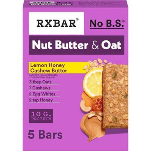 RXBAR Nut Butter and Oat Protein Bars Lemon Honey Cashew Butter - 9.7oz/5ct
