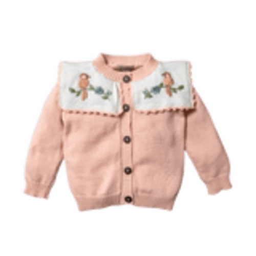 Little Birdie cardigan (Cotton) - Cantaloupe