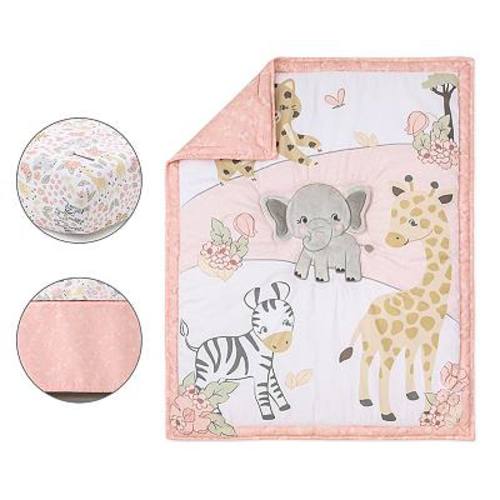 Baby Girl The Peanutshell Wildest Dreams 3-Piece Crib Bedding Set