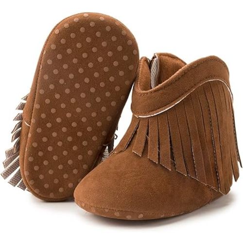 HsdsBebe Baby Boys Girls Snow Boots Premium Button Non Slip Soft Sole Toddler First Walker Winter Warm Crib Shoes