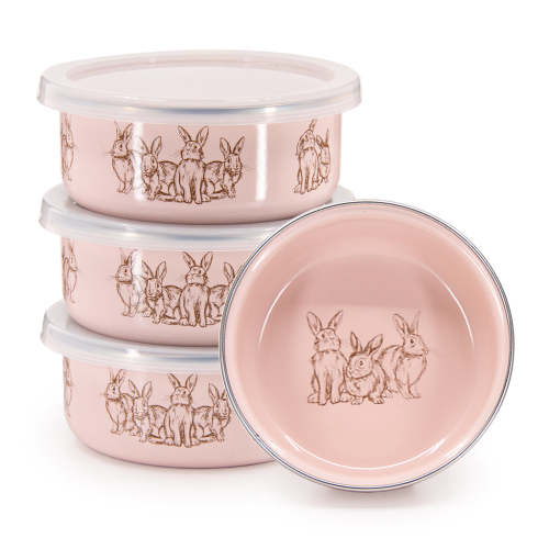Pink Bunnies Child Bowls - Set of 4