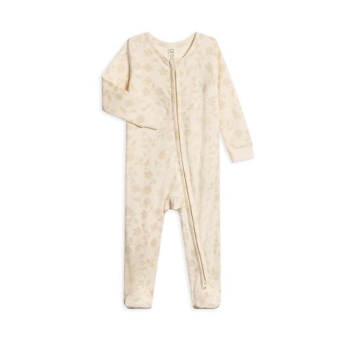 Colored Organics Baby Zip-Up Footed Sleeper with 2-Way Zipper - Newborn Organic Cotton Pajamas