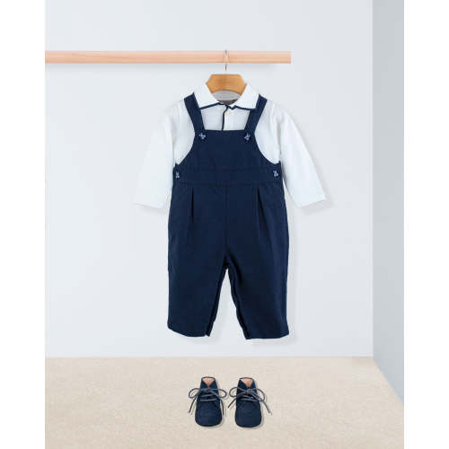 Bear Italian Navy Flannel Overall Outfit FLEURISSE