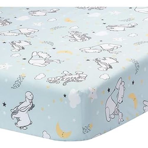 Bedtime Originals Disney Baby Starlight Pooh Infant Fitted Crib Sheet - Blue