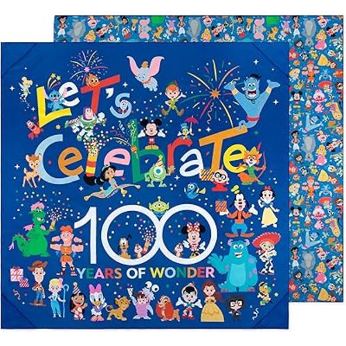 Bumkins Disney Throw Blanket Towel, Baby Toddler and Kids, Travel, Beach, Picnic, Outdoor Indoor Play, Soft, Lightweight, Microfiber Resists Sand and Debris, Reversible, 58in x 58in – Celebration