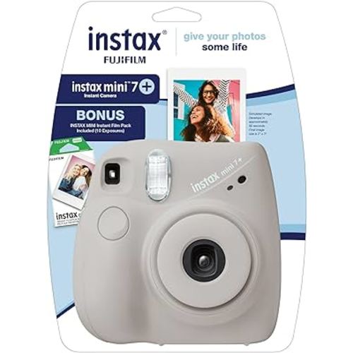 FujiFilm Instax Mini 7+ Gray Bundle (10 Film Pack)