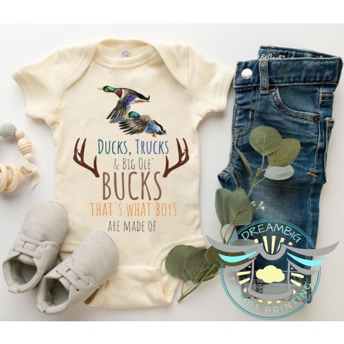 Hunting Shirt Ducks Trucks & Big Ole' Bucks Onesie® Deer - Etsy