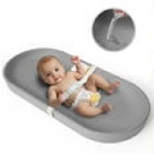 Baby Changing Pad, Caveen Lightweight and Portable Changing Station for Diaper Change and Dresser, with Safety Restraint Belt, Waterproof ,Grey
