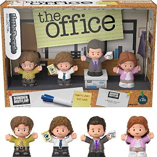 Little People Collector the Office Us TV Series Special Edition Set In Display Gift Box for Adults & Fans, 4 Figures