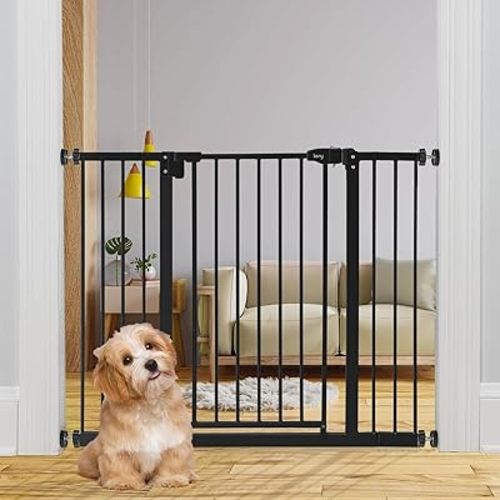 keny 29"-42.5" Baby Gate for Stairs, Auto Close Safety Dog Gate