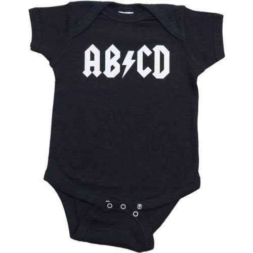 Ann Arbor T-shirt Co. Unisex Baby AB/CD Funny Infant Rock and Roll One Piece