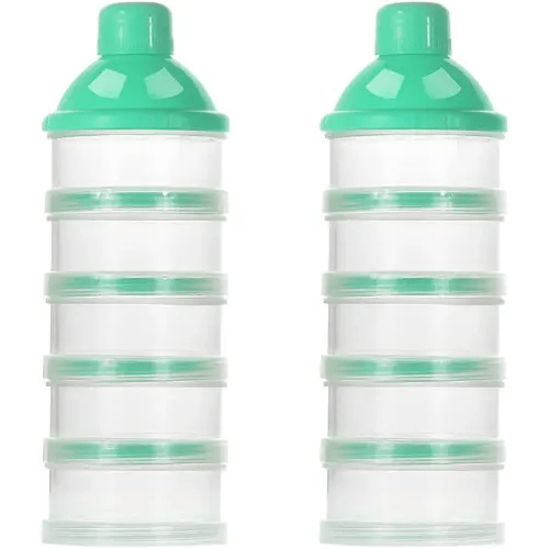 Accmor Formula Dispenser On The Go, 5 Layers Stackable Formula Container for Travel, Baby Milk Powder Kids Snack Container, BPA Free