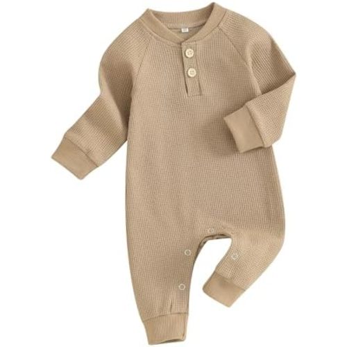Kuriozud Newborn Infant Unisex Baby Boy Girl Clothes Button Romper Jumpsuit Basic One Piece Outfits