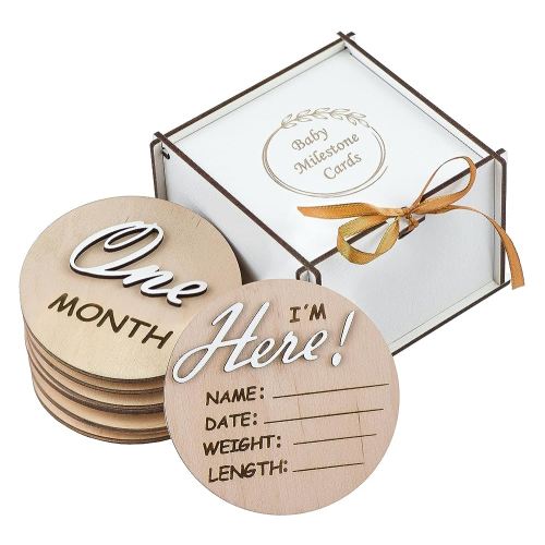 3D Wooden Monthly Milestone Cards, For Baby Photos, Monthly Milestone Marker, monthly milestone wood discs, baby months signs, baby shower gift, milestone wooden circles, monthly baby milestone