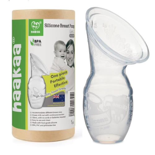 Haakaa Silicone Breastfeeding Manual Breast Pump Milk Pump 100% Food Grade Silicone BPA PVC and Phthalate Free | 4 oz Capacity