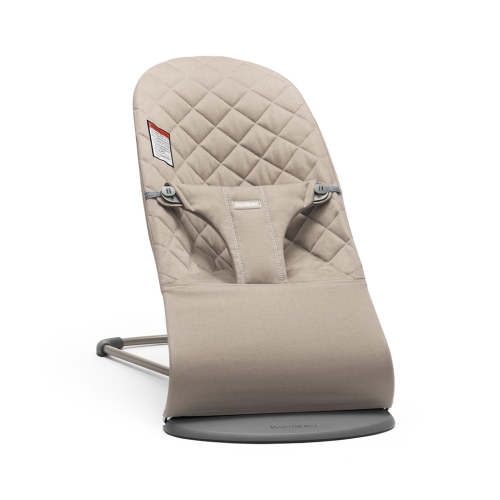 BABYBJÖRN Bouncer Bliss | Sand Gray Woven, Classic Quilt