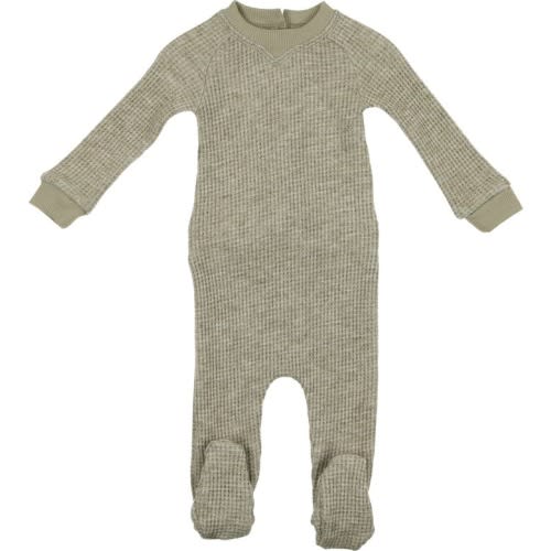 Baby Waffle Knit Footie, 6 M, Jade