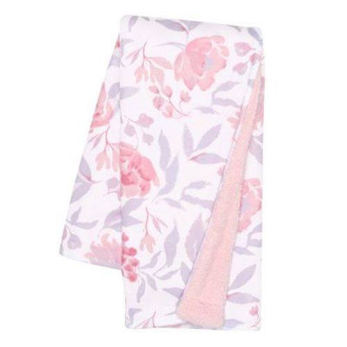 Bedtime Originals Lavender Floral Pink/Purple Soft Fleece Baby Blanket